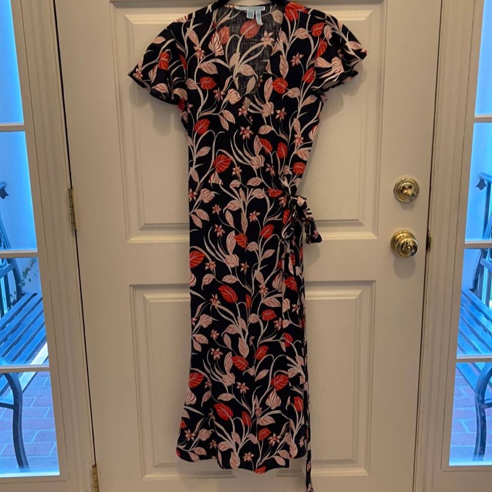 Draper James linen wrap dress, size 8